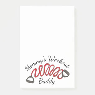 Mummy's Workout Buddy Exercise Resistance Band Post-it Notes