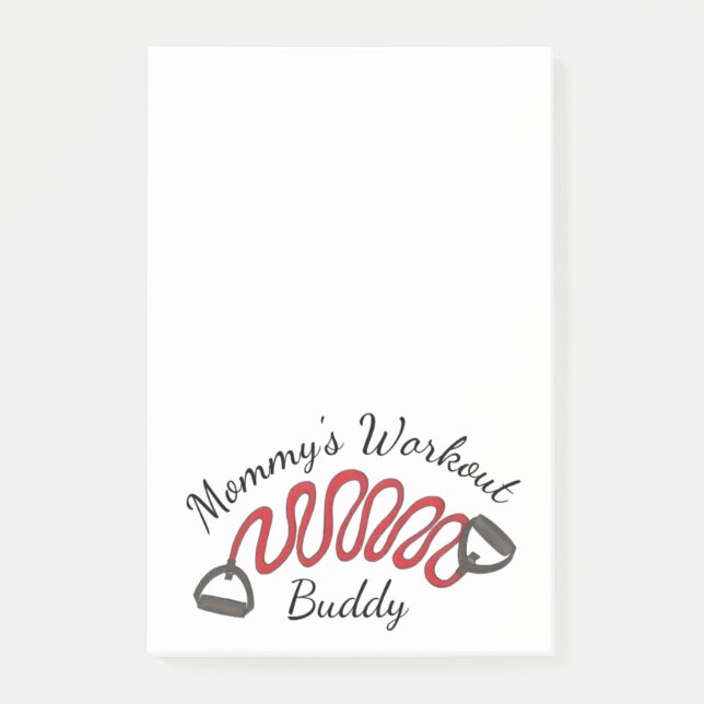 Mummy's Workout Buddy Exercise Resistance Band Post-it Notes (Front)