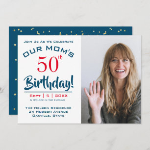 Mum's 50th Birthday Party Photo Invitation