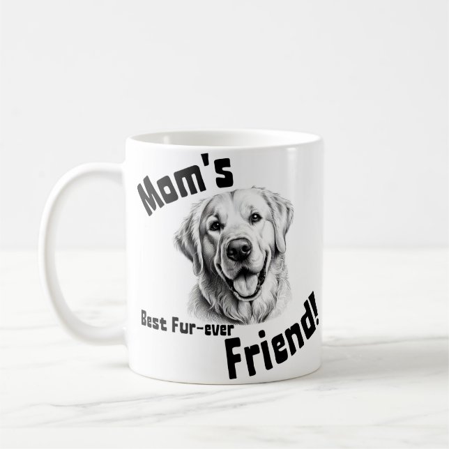 Mum's Best Fur-ever Friend! Coffee Mug (Left)