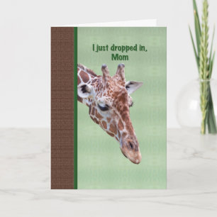 Mum's Birthday Card with Giraffe