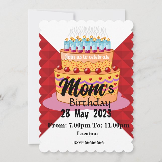 Mum's birthday invitation (Front)