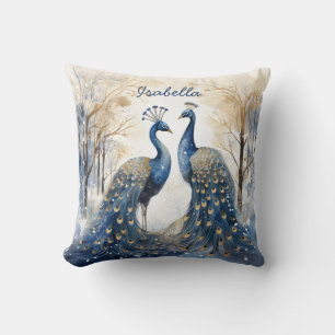 Mum's Birthday Nature Lovers Peacock Personalised  Cushion