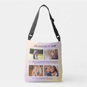 Mum's Blessing - Pastel 4 Photo Tribute Crossbody Bag