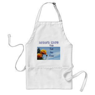Mum's Cafe aprons Kids Eat for Free Humour Rose