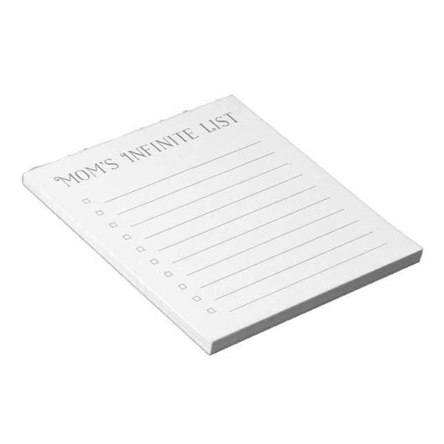 Mum's Checklist | Check Boxes 40 Tear Away Pages Notepad (Angled)