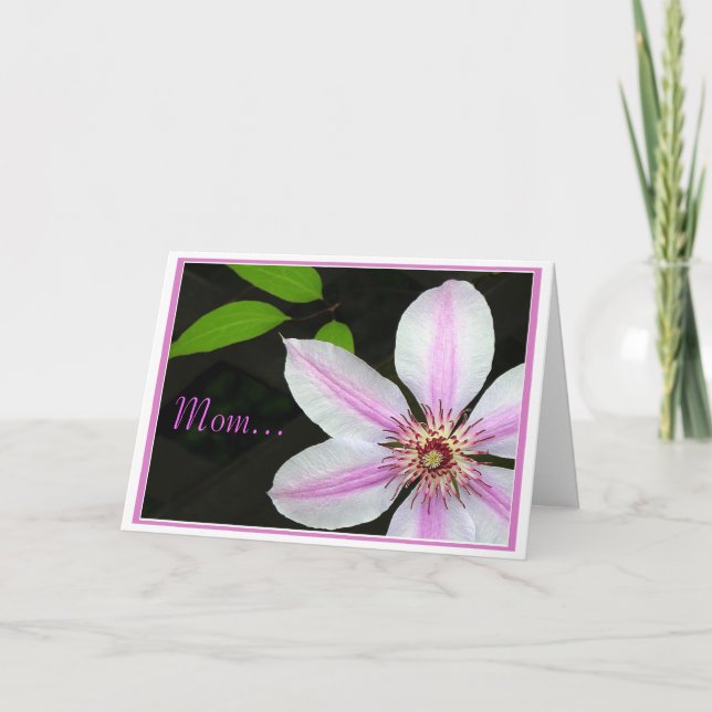 Mum's Clematis Card (Front)