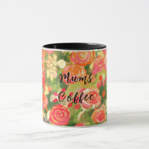 Mums coffee, Floral Mug