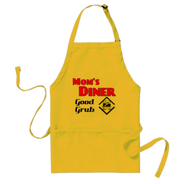 Mum's Diner Good Grub Retro Art Apron (Front)