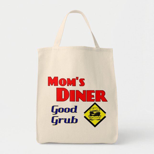 Mum's Diner Good Grub Retro Restaurant Tote Bag (Front)