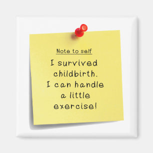 Mum's Exercise New Year Resolution Funny Magnet