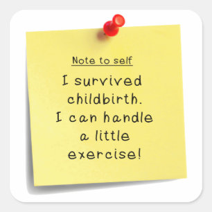 Mum's Exercise New Year Resolution Sticker