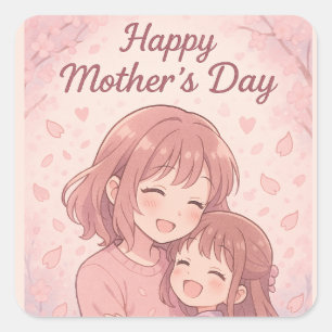 Mum's Favourite Colour Mother's Day Card Square Sticker