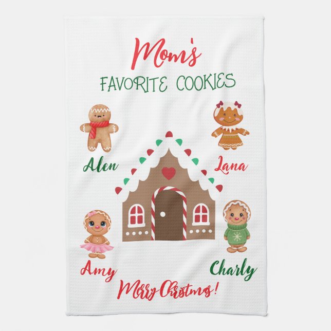 Mum's favourite Cookies Tea Towel (Vertical)