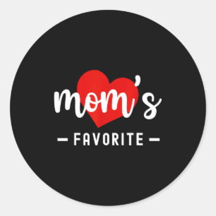 Mum's favourite funny mothers day favourite child classic round sticker