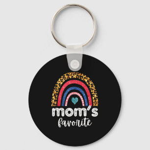 Mum's favourite rainbow mother's day funny child  key ring