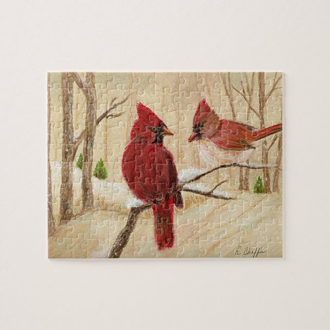 Mum's Favourite Redbirds Jigsaw Puzzle (Horizontal)