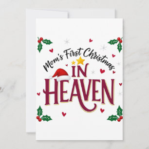 Mum's First Christmas in Heaven Memorial Card