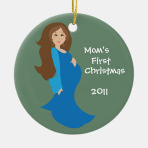 Mum's First Christmas Ornament - Blue Personalised