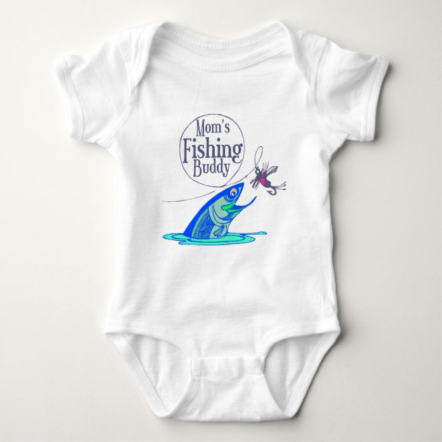 Mum's Fishing Buddy Baby Bodysuit (Front)
