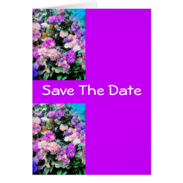 Mum's Flower Garden Save The Date (Front)