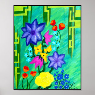 Mum's Flowers Poster