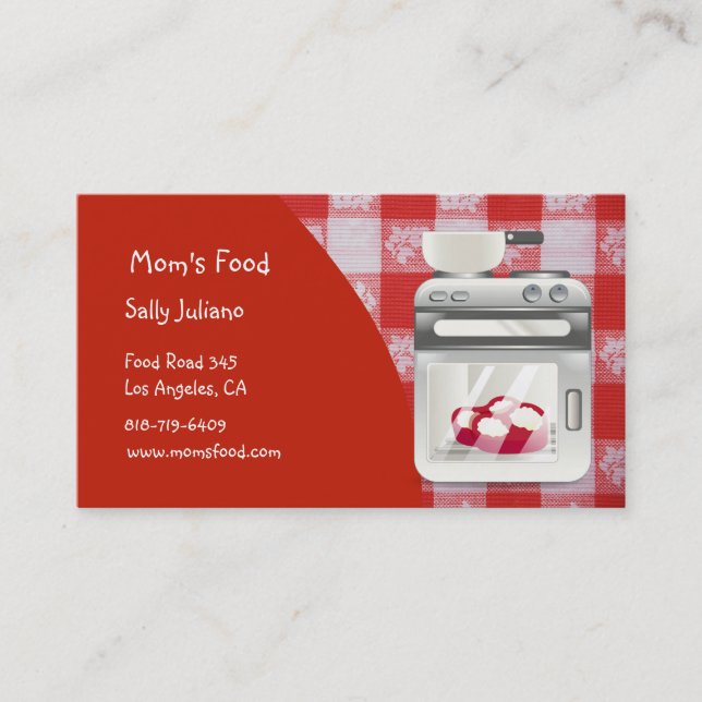 Mum's Food Calling Card (Front)