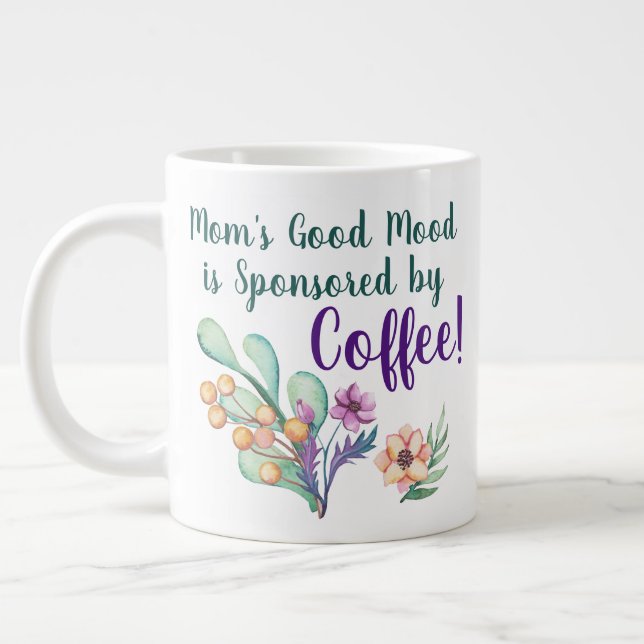 Mum's Good Mood Large Coffee Mug (Left)