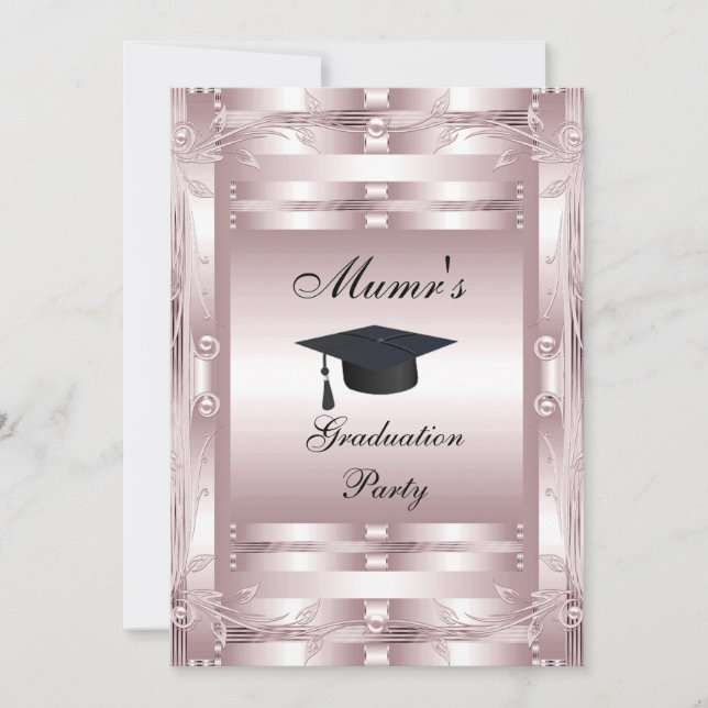 Mum's Graduation Party Formal Invitation (Front)