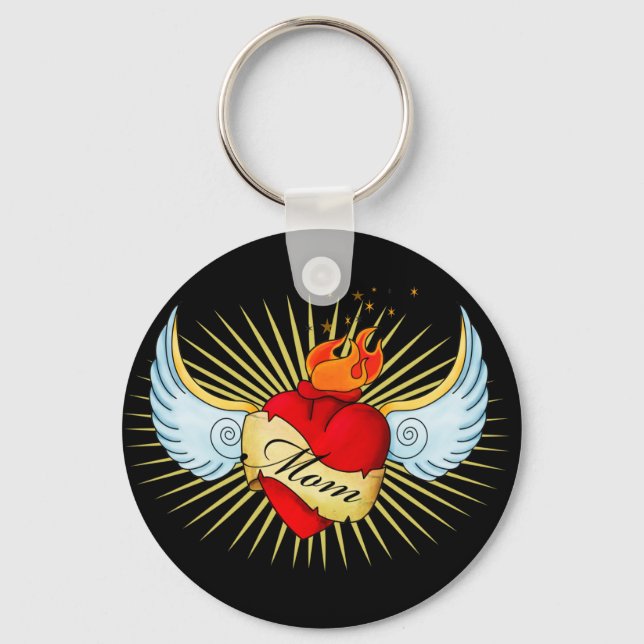 Mum's Heart Key Ring (Front)