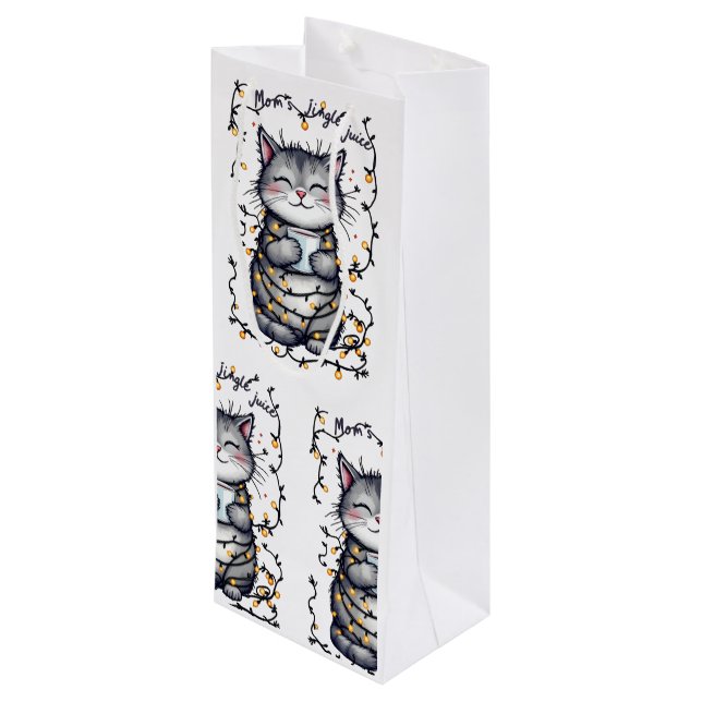 Mum's Jingle Juice  Wine Gift Bag (Back Angled)