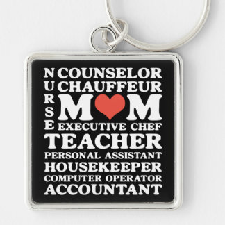 Mum's Jobs Premium square Keychain