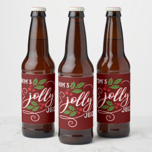 Mum's Jolly Juice Christmas Cheer Beer Bottle Label