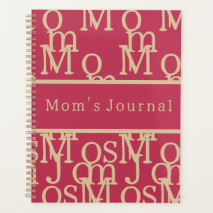 Mum's Journal Magenta Gold Typography Planner