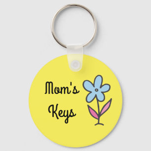 Mum's Keys with Flower Key Ring