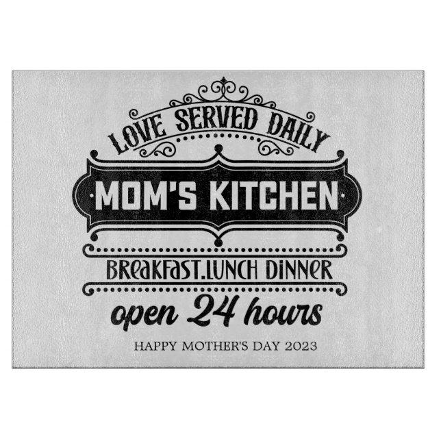 Mum's Kitchen Cutting Board (Front)