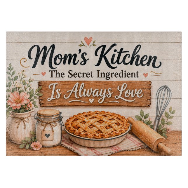 Mum's Kitchen Cutting Board (Front)