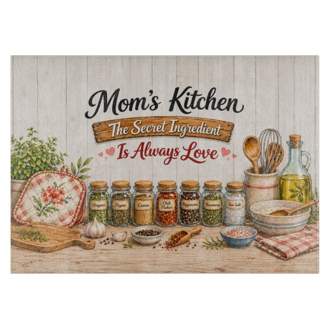 Mum's Kitchen Cutting Board (Front)