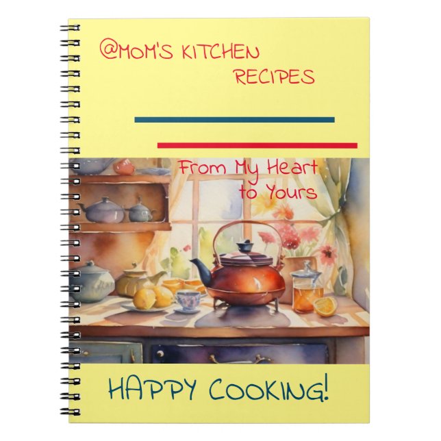 @Mum's Kitchen Recipes Spiral Notebook (Front)