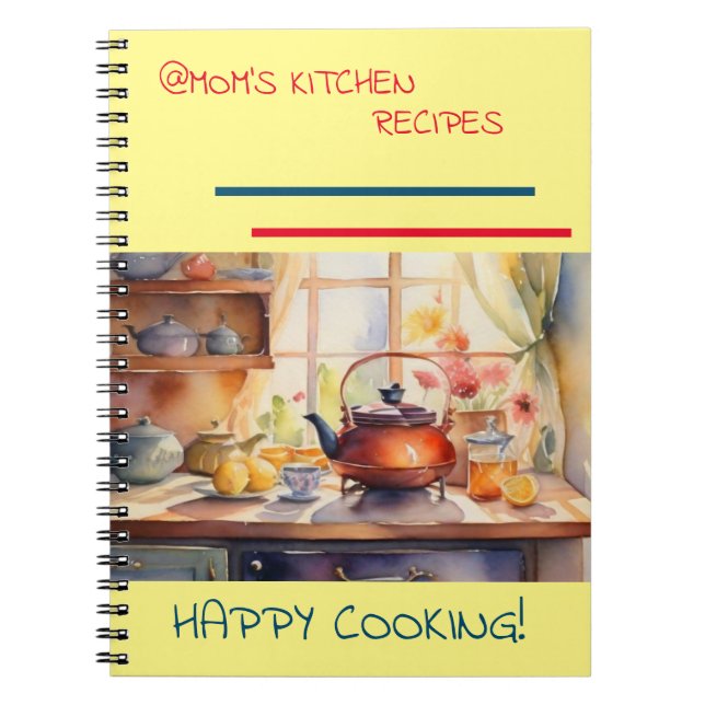 @Mum's Kitchen Recipes Spiral Notebook (Front)