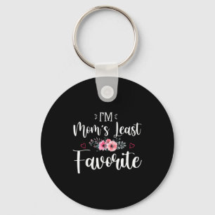 Mum's least favourite son daughter flower mother d key ring