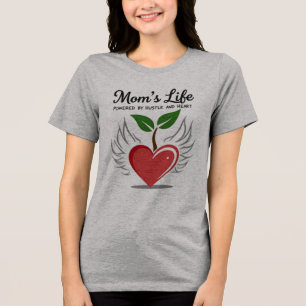 Mum's Life: Powered by Hustle and Heart Tri-Blend Shirt