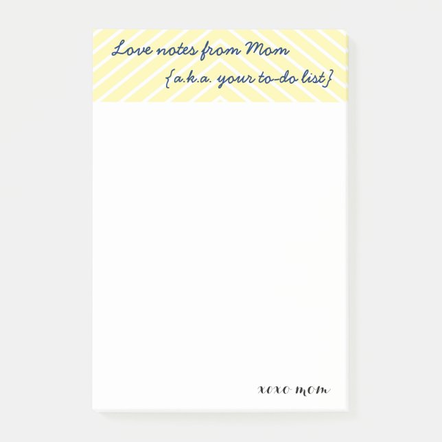 Mum's Love Notes | Your To Do List Reminders (Front)