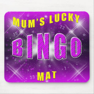 mum's lucky bingo mat mouse pad