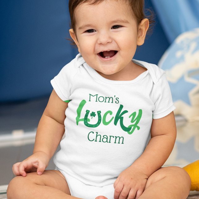 Mum's Lucky Charm | Customisable St Patrick's Day Baby Bodysuit (Creator Uploaded)
