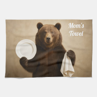 Mum's Personalised Bear Kitchen Towel
