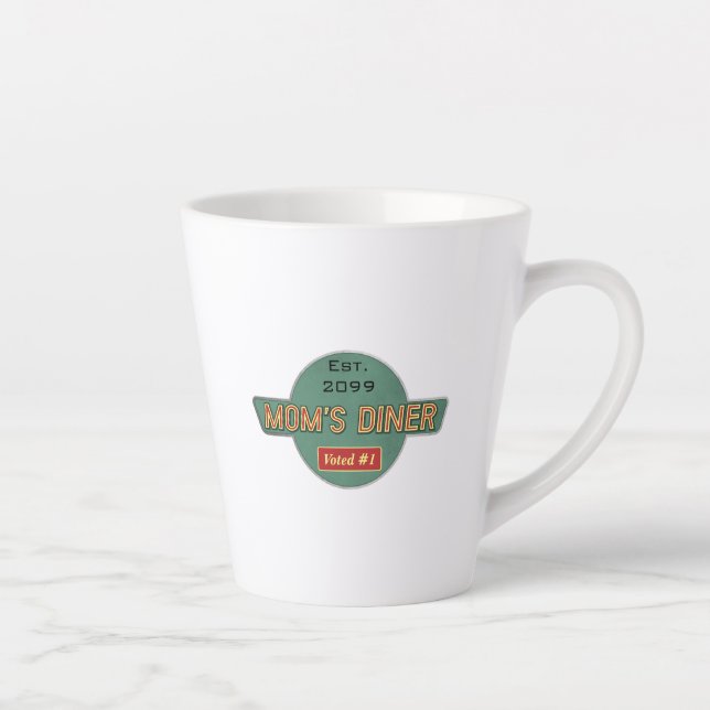 Mum's Retro Diner Latte Mug (Right)