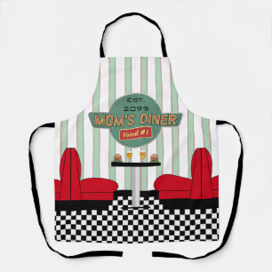 Mum's Retro Diner with Burgers & Beer Apron