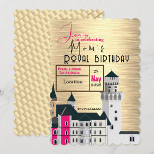 Mum's royal birthday Invitation