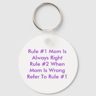 Mum's Rules Keychain